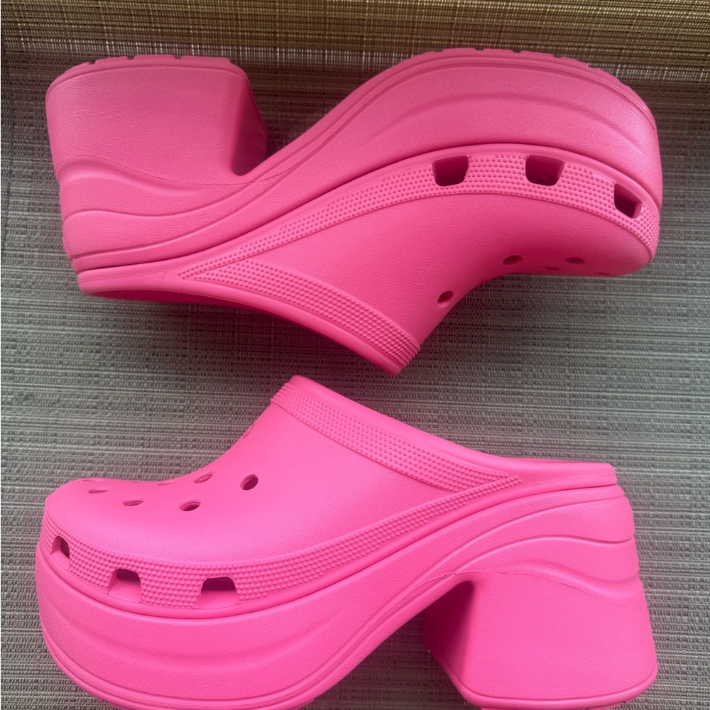 Crocs Platform Pink Shoes Sz 11 Women’s